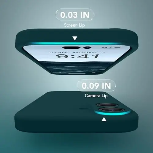 SuydanBox Magnetic for iPhone 17 Case, Compatible with MagSafe, [Full Camera Protection][Screen Protector] Silicone Shockproof Protective Phone Case for iPhone 17 6.3