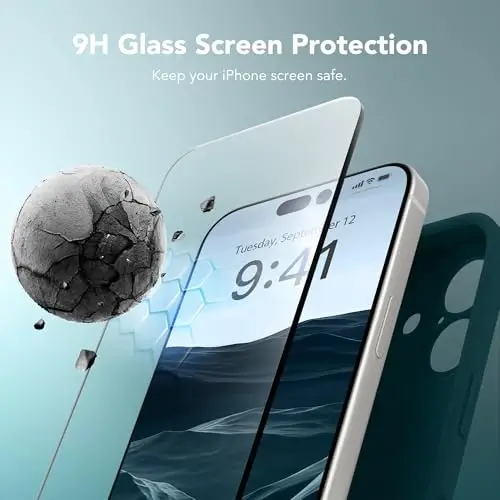 SuydanBox Magnetic for iPhone 17 Case, Compatible with MagSafe, [Full Camera Protection][Screen Protector] Silicone Shockproof Protective Phone Case for iPhone 17 6.3