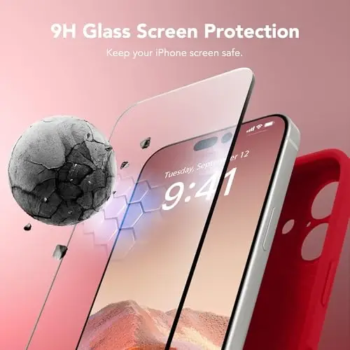 SuydanBox Magnetic for iPhone 17 Case, Compatible with MagSafe, [Full Camera Protection][Screen Protector] Silicone Shockproof Protective Phone Case for iPhone 17 6.3