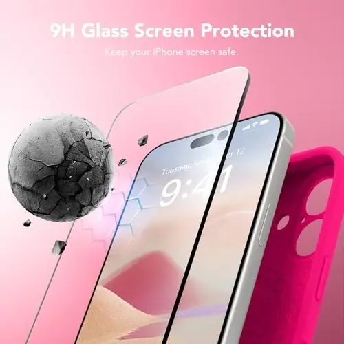 SuydanBox Magnetic for iPhone 17 Case, Compatible with MagSafe, [Full Camera Protection][Screen Protector] Silicone Shockproof Protective Phone Case for iPhone 17 6.3