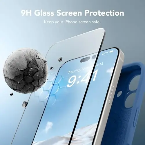 SuydanBox Magnetic for iPhone 17 Case, Compatible with MagSafe, [Full Camera Protection][Screen Protector] Silicone Shockproof Protective Phone Case for iPhone 17 6.3