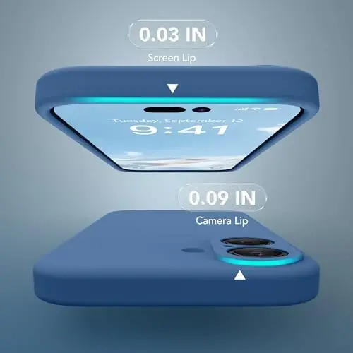 SuydanBox Magnetic for iPhone 17 Case, Compatible with MagSafe, [Full Camera Protection][Screen Protector] Silicone Shockproof Protective Phone Case for iPhone 17 6.3