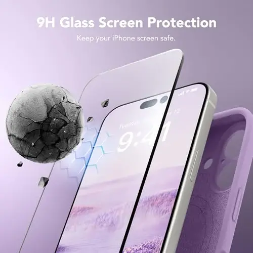 SuydanBox Magnetic for iPhone 17 Case, Compatible with MagSafe, [Full Camera Protection][Screen Protector] Silicone Shockproof Protective Phone Case for iPhone 17 6.3