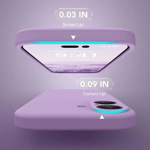 SuydanBox Magnetic for iPhone 17 Case, Compatible with MagSafe, [Full Camera Protection][Screen Protector] Silicone Shockproof Protective Phone Case for iPhone 17 6.3