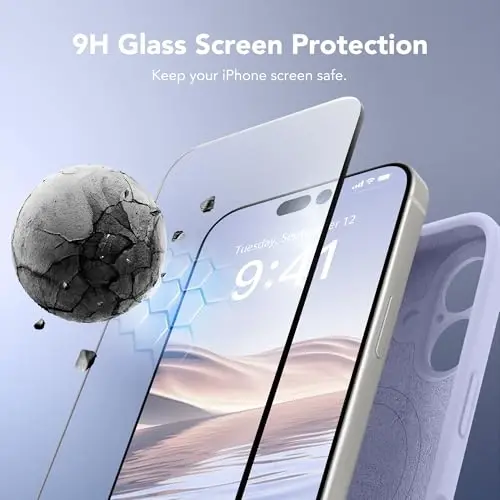SuydanBox Magnetic for iPhone 17 Case, Compatible with MagSafe, [Full Camera Protection][Screen Protector] Silicone Shockproof Protective Phone Case for iPhone 17 6.3
