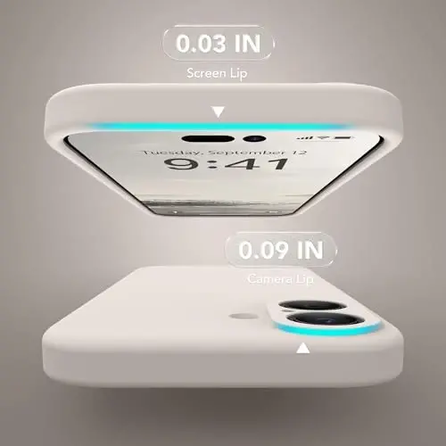 SuydanBox Magnetic for iPhone 17 Case, Compatible with MagSafe, [Full Camera Protection][Screen Protector] Silicone Shockproof Protective Phone Case for iPhone 17 6.3