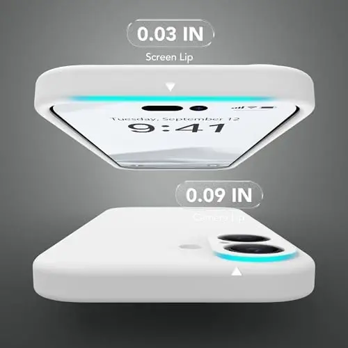 SuydanBox Magnetic for iPhone 17 Case, Compatible with MagSafe, [Full Camera Protection][Screen Protector] Silicone Shockproof Protective Phone Case for iPhone 17 6.3