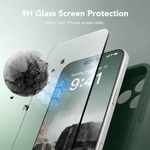 SuydanBox Magnetic for iPhone 17 Pro Case, Compatible with MagSafe, [Full Camera Protection][Screen Protector] Silicone Shockproof Protective Phone Case for iPhone 17 Pro 6.3