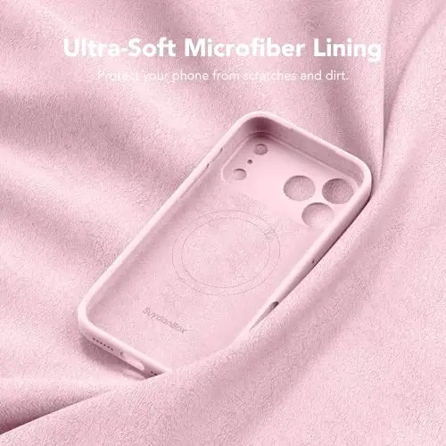 SuydanBox Magnetic for iPhone 17 Pro Case, Compatible with MagSafe, [Full Camera Protection][Screen Protector] Silicone Shockproof Protective Phone Case for iPhone 17 Pro 6.3