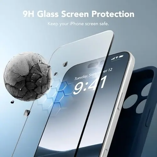 SuydanBox Magnetic for iPhone 17 Pro Case, Compatible with MagSafe, [Full Camera Protection][Screen Protector] Silicone Shockproof Protective Phone Case for iPhone 17 Pro 6.3