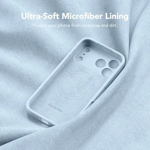 SuydanBox Magnetic for iPhone 17 Pro Case, Compatible with MagSafe, [Full Camera Protection][Screen Protector] Silicone Shockproof Protective Phone Case for iPhone 17 Pro 6.3