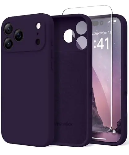 SuydanBox Magnetic for iPhone 17 Pro Max Case, Compatible with MagSafe, [Full Camera Protection][Screen Protector] Silicone Shockproof Protective Phone Case for iPhone 17 Pro Max 6.9