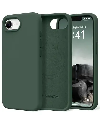 SuydanBox Magnetic for iPhone 17e/iPhone 16e Case, Compatible with MagSafe, [Soft Anti-Scratch Microfiber Lining] Slim Silicone Shockproof Protective Phone Case for iPhone 17e/16e 6.1