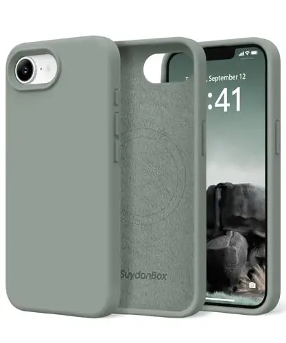 SuydanBox Magnetic for iPhone 17e/iPhone 16e Case, Compatible with MagSafe, [Soft Anti-Scratch Microfiber Lining] Slim Silicone Shockproof Protective Phone Case for iPhone 17e/16e 6.1