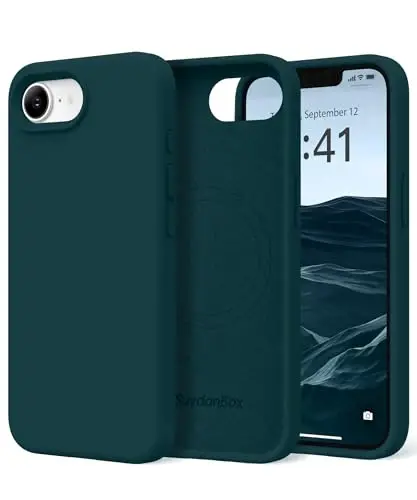 SuydanBox Magnetic for iPhone 17e/iPhone 16e Case, Compatible with MagSafe, [Soft Anti-Scratch Microfiber Lining] Slim Silicone Shockproof Protective Phone Case for iPhone 17e/16e 6.1