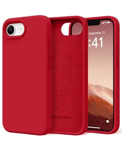 SuydanBox Magnetic for iPhone 17e/iPhone 16e Case, Compatible with MagSafe, [Soft Anti-Scratch Microfiber Lining] Slim Silicone Shockproof Protective Phone Case for iPhone 17e/16e 6.1