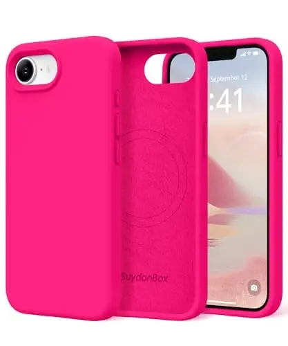 SuydanBox Magnetic for iPhone 17e/iPhone 16e Case, Compatible with MagSafe, [Soft Anti-Scratch Microfiber Lining] Slim Silicone Shockproof Protective Phone Case for iPhone 17e/16e 6.1