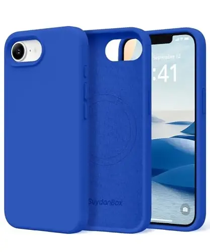 SuydanBox Magnetic for iPhone 17e/iPhone 16e Case, Compatible with MagSafe, [Soft Anti-Scratch Microfiber Lining] Slim Silicone Shockproof Protective Phone Case for iPhone 17e/16e 6.1
