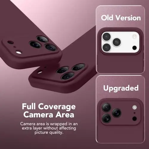 SuydanBox Magnetic for iPhone 18 Pro /17 Pro Case Silicone, Burgundy | Fit for MagSafe, Screen Protector, Full Camera Protection,Shockproof Protective Phone Case for iPhone 18 Pro/17 Pro - 6