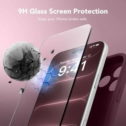 SuydanBox Magnetic for iPhone 18 Pro Max/17 Pro Max Case Silicone, Burgundy | Fit for MagSafe, Screen Protector, Full Camera Protection,Shockproof Protective Phone Case for iPhone 18 Pro Max/17 Pro Max - 4
