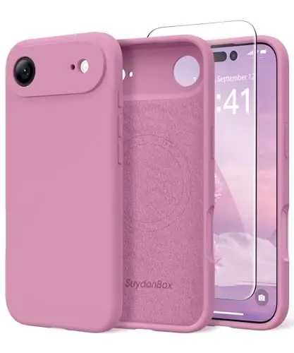 SuydanBox Magnetic for iPhone Air Case, Compatible with MagSafe, [Full Camera Protection][Screen Protector] Silicone Shockproof Protective Phone Case for iPhone 17 Air 6.5