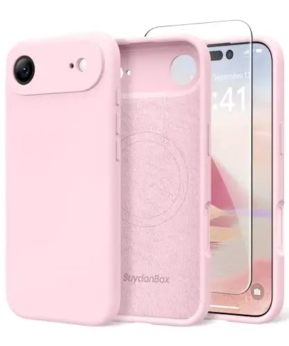 SuydanBox Magnetic for iPhone Air Case, Compatible with MagSafe, [Full Camera Protection][Screen Protector] Silicone Shockproof Protective Phone Case for iPhone 17 Air 6.5