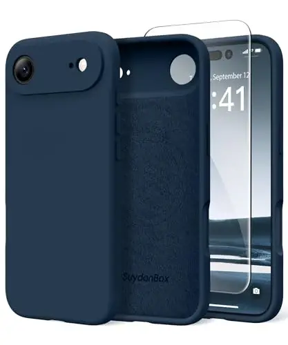 SuydanBox Magnetic for iPhone Air Case, Compatible with MagSafe, [Full Camera Protection][Screen Protector] Silicone Shockproof Protective Phone Case for iPhone 17 Air 6.5