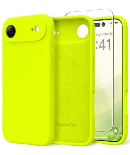 SuydanBox Magnetic for iPhone Air Case, Compatible with MagSafe, [Full Camera Protection][Screen Protector] Silicone Shockproof Protective Phone Case for iPhone 17 Air 6.5
