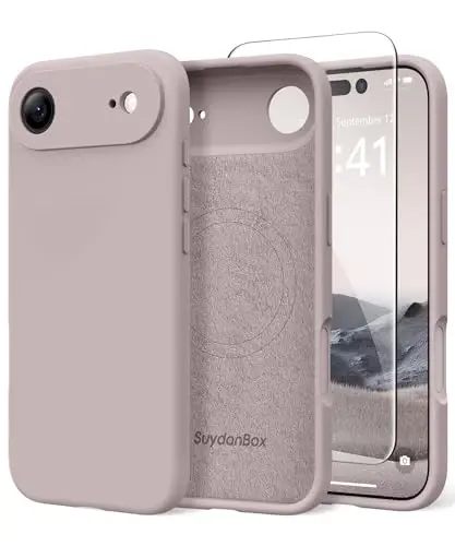 SuydanBox Magnetic for iPhone Air Case, Compatible with MagSafe, [Full Camera Protection][Screen Protector] Silicone Shockproof Protective Phone Case for iPhone 17 Air 6.5