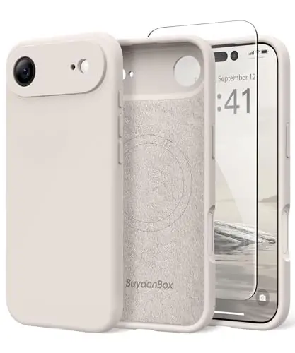 SuydanBox Magnetic for iPhone Air Case, Compatible with MagSafe, [Full Camera Protection][Screen Protector] Silicone Shockproof Protective Phone Case for iPhone 17 Air 6.5