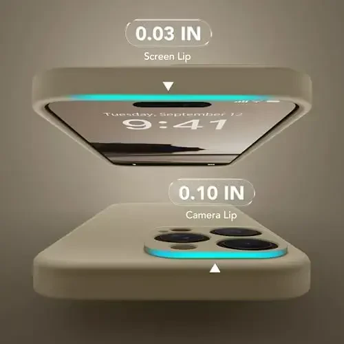 SuydanBox Magnetic iPhone 15 Pro uchun g'ilof, MagSafe bilan mos, [To'liq kamera himoyasi][Ekran himoyasi] Silikon zarbga chidamli himoya telefon g'ilofi iPhone 15 Pro 6.1