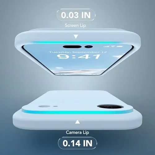 SuydanBox Magnetic iPhone Air g'ilofi, MagSafe bilan mos, [Kamera to'liq himoyasi][Ekran himoyachisi] Silikon zarbga chidamli himoya g'ilofi, iPhone 17 Air 6.5