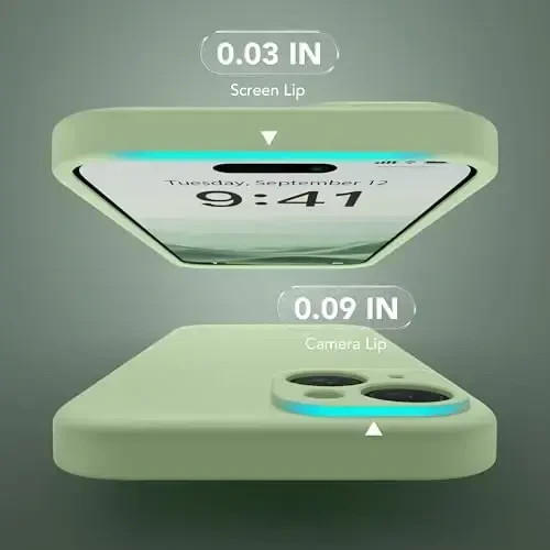 SuydanBox Магнетик iPhone 15 учун қоп, MagSafe билан мос, [2 экранни муҳофаза қилувчи + тўлиқ камерани муҳофаза қилувчи], силикон зарбага чидамли қичимаган ҳомий қоп iPhone 15 6.1 учун, матч - 1