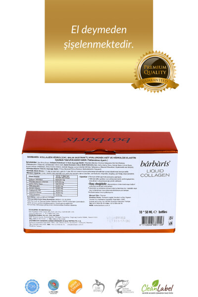 Suyuq Kollagen 10*50ml 1-tur, 3-tur %100 Sof Baliq Kollageni & Elastin Terisi Soch Tirnoq - 13