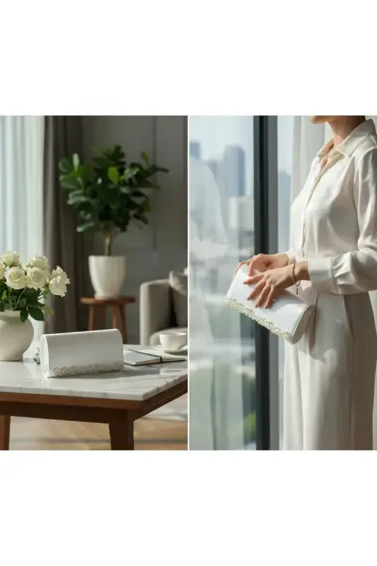 Свадебная сумочка с жемчугом - 6