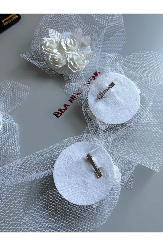 Свадебный аксессуар, Свадебный колпак с вуалью, Свадебная шляпа, Свадебный колпак, Шляпа невесты, Вуаль, Гребень для невесты с фатином - 4
