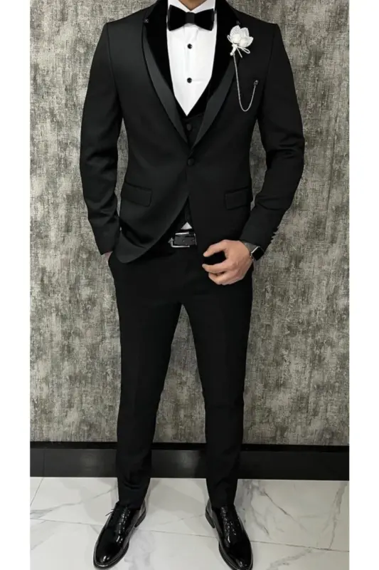 Свадебный костюм смокинг Slim Fit - 4