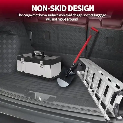 Сверхпрочный коврик в багажник для Infiniti QX60 2022-2026 (только с цельным сиденьем) - Включает коврики на спинки 2-го и 3-го рядов - 4