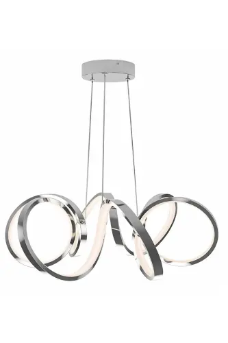 Светильник Minerva Chrome Modern Pendant White Light LED люстра гостиная кухня комната прихожая LED люстра - DEKORLUNA (1)
