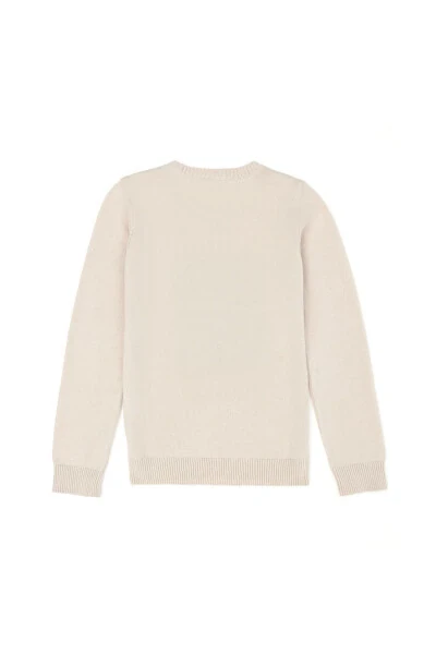 Свитер для мальчика с воротником-стойкой кремового цвета 50271343-VR071 - 8