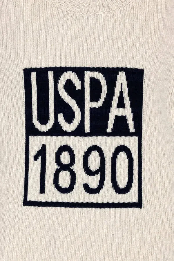 Свитер для мальчика с воротником-стойкой кремового цвета 50271343-VR071 - 9