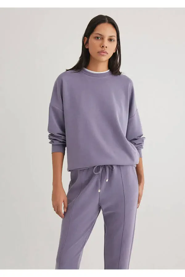 Свитер из модала Lux Touch Tencel Tm фиолетового цвета 168837-70608 - 2