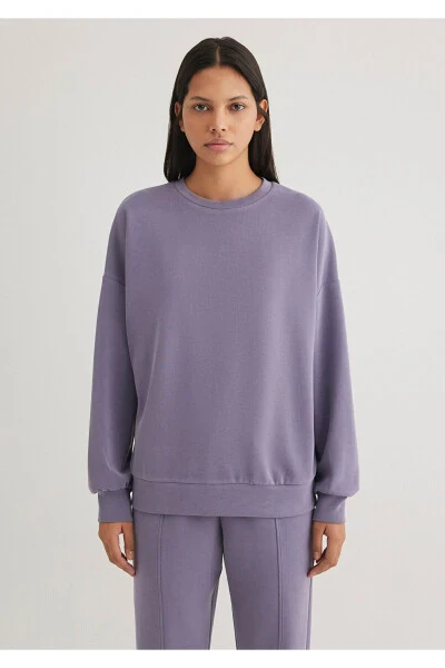 Свитер из модала Lux Touch Tencel Tm фиолетового цвета 168837-70608 - 3