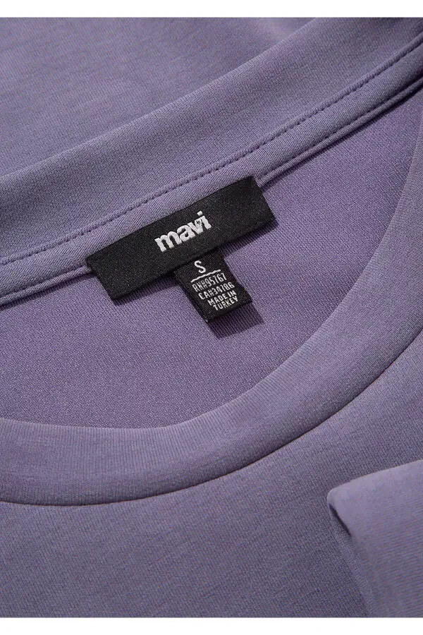 Свитер из модала Lux Touch Tencel Tm фиолетового цвета 168837-70608 - 6