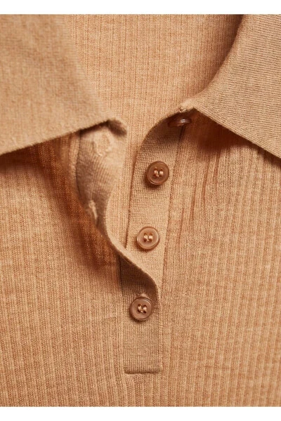 Свитер из шерсти с воротником-поло - 5