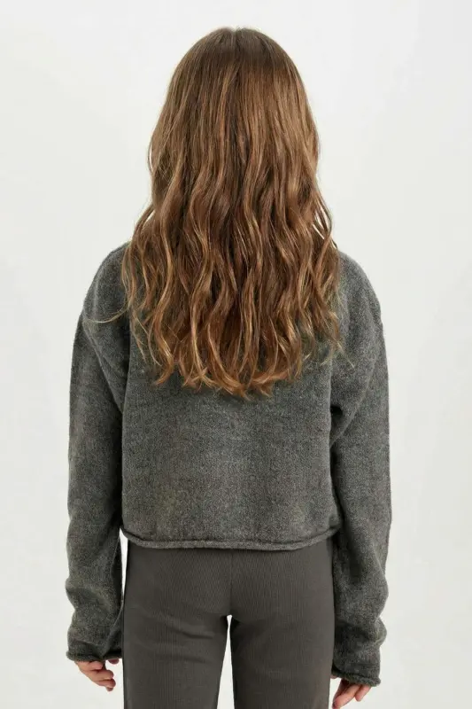 Свитер с круглым вырезом стандартной посадки для девочек C6908A824AU - 5