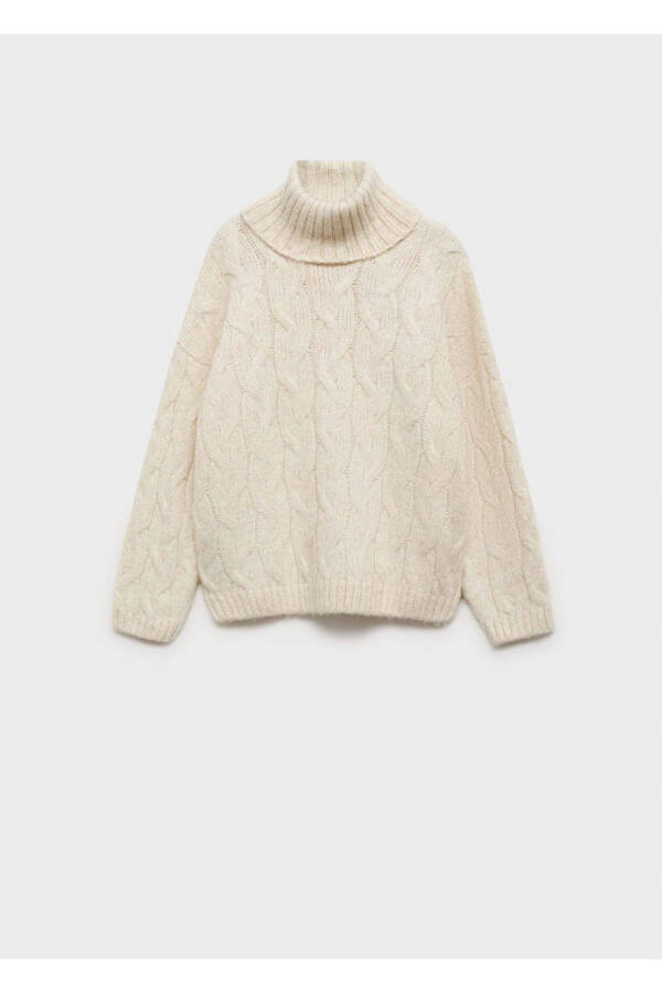 Свитер с узорчатой вязкой - 3