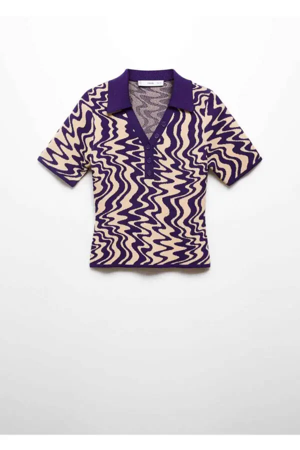 Свитер с воротником-поло - 3