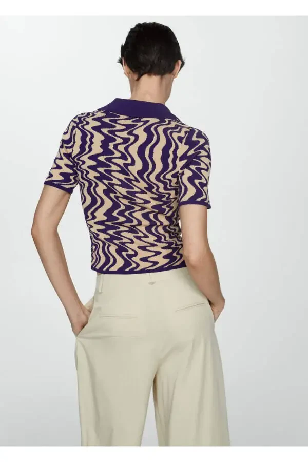 Свитер с воротником-поло - 4