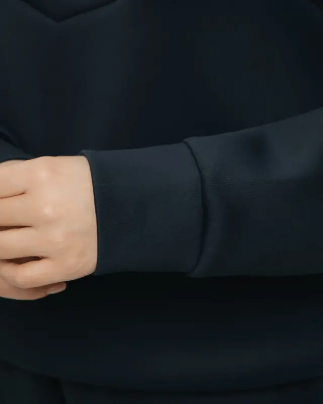 Sviter yarim fermuar va kargo shimlar to'plami - QORA - 9